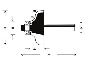 Frez profilowy 38/15,9/r 6,3 ABRABORO - TCT, Typ C - image 2