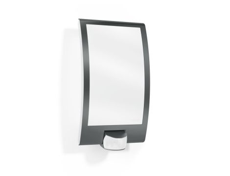 Lampa elewacyjna z czujnikiem ruchu i zmierzchu Steinel L 22 S PIR max.60W E27 IP44 IK03 230V antracyt / stal nierdzewna