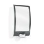 Lampa elewacyjna z czujnikiem ruchu i zmierzchu Steinel L 22 S PIR max.60W E27 IP44 IK03 230V antracyt / stal nierdzewna - 2