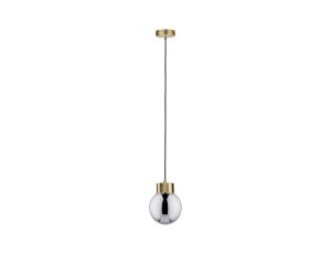 Lampa wisząca Neordic Linja max.1x20W E27 230V szkło przydymione / mosiądz szczotkowany / szkło / metal