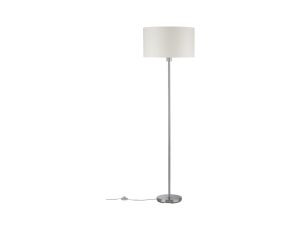 Lampa podłogowa TESSA E27 max.1x60W 1600mm 230V kremowy / szczotkowany metal/ tkanina