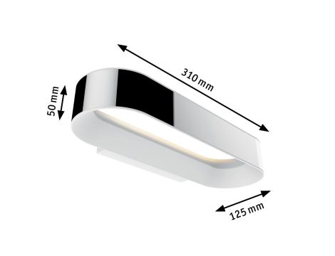Kinkiet ścienny łazienkowy AGENA LED DIM 20W 2700K 1200lm IP44 230V chrom / biały / aluminium - 3