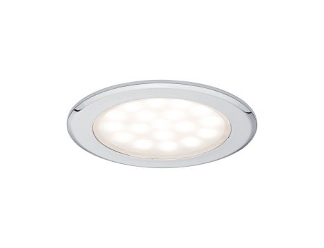 Oprawa meblowa wpuszczana punktowa LED 2x2.5W 2x180lm 65mm 3000K 230/12V chrom / aluminium / tworzywo sztuczne