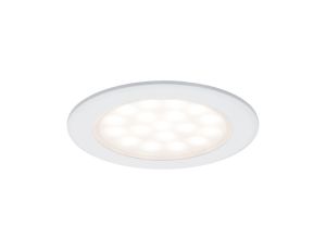Oprawa meblowa wpuszczana punktowa LED 2x2.5W 2x180lm 65mm 3000K 230/12V biały matowy / aluminium / tworzywo sztuczne