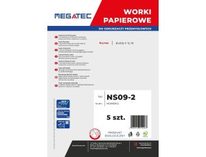 Worki papierowe MEGATEC do Nilfisk 18 L: 5 szt - image 2