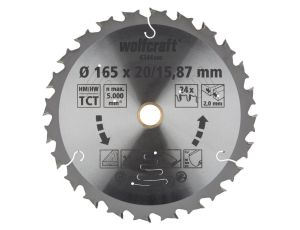 Tarcza HM do pilarek akumulatorowych 165 x 20/15,87 x 1,8 / ilość zębów: 24 seria lila Wolfcraft