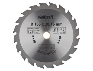 Tarcza HM do pilarek ręcznych Wolfcraft O 165 (seria zielona)