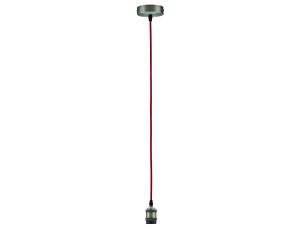 Lampa wisząca Neordic Eldar max. 1x20W E27 230V czerwony / oksydowany metal