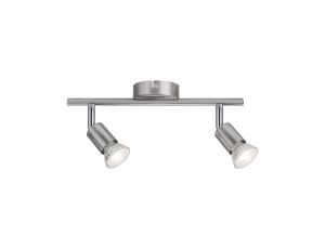 Oprawa ścienno-sufitowa CAROLINA GU10 max. 2x10W 230V nikiel mat / metal - image 2