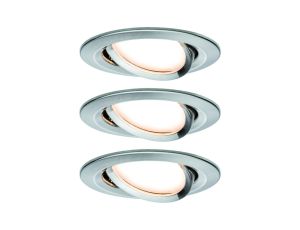 Oprawa do wbudowania NOVA PLUS COIN LED DIM SH Zigbee wychylna zestaw 3x7W 470lm 51mm  2700K 230V żelazo szczotkowane