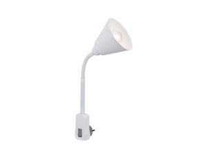 Lampa wtyczkowa JANUS elastyczne ramię E14 max. 20W 230V do kontaktu biały / metal / tworzywo sztuczne - image 2
