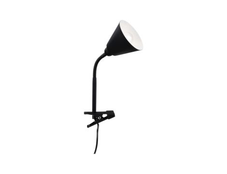 Lampa z klipsem VITIS E14 max. 20W elastyczne ramię +przełącznik 230V czarny / metal / tworzywo sztuczne - 2