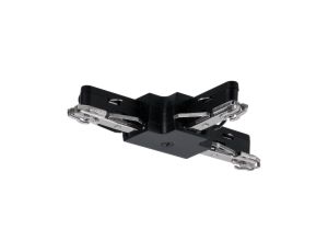 Łącznik szynowy T URail system 230V czarny matowy / tworzywo sztuczne