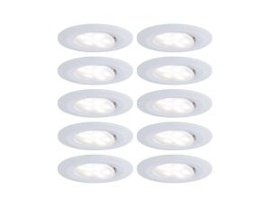 Zestaw opraw do wbudowania CALLA LED DIM 10X5.2W 460lm okrągła wychylna 4000K IP65 230V biały matowy