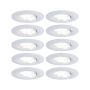 Zestaw opraw do wbudowania CALLA LED DIM 10X5.2W 460lm okrągła wychylna 4000K IP65 230V biały matowy - 2