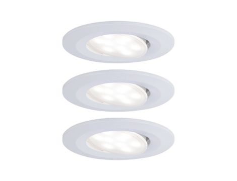 Zestaw opraw do wbudowania CALLA LED DIM 3x5.2W 460lm okrągła wychylna 4000K IP65 230V biały matowy