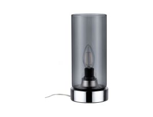 Lampa stołowa PINJA E14 max. 1x20W 230V chrom / metal / dymione szkło - image 2