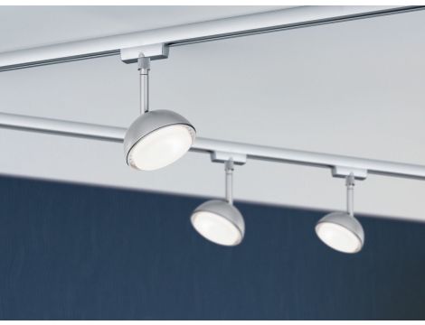 URail System Spot Hemi 1x5W Chrom Mat 230V Metal/Tworzywo sztuczne