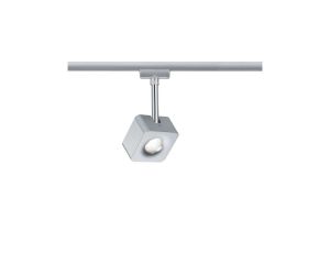 URail System Spot Cube 1x8W ściemniana Chrom 230V Metal/Tworzywo sztuczne