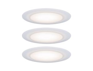 Premium zestaw opraw wbudowanych Suon ściemniana IP44 3x6,5W 230V 2700K Satynowany