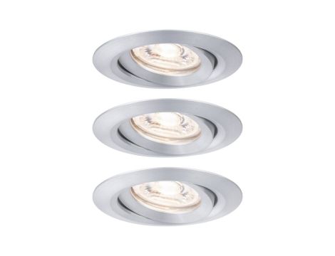 Zestaw Oprawa wbudowana NovaPico Plus Coin Easy ściemniana ruchoma 3x3W 2700K 230V Aluminium