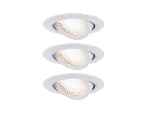 Zestaw Oprawa wbudowana 3-st ściemnianie ruchoma LED 3x7W 3000K 230V Biały Mat/Tworzywo sztuczne