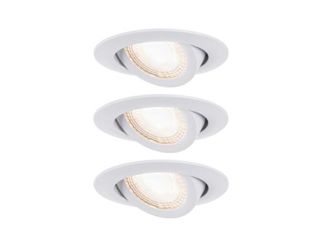 Zestaw Oprawa wbudowana 3-st ściemnianie ruchoma LED 3x7W 3000K 230V Biały Mat/Tworzywo sztuczne