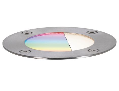 Oprawa wpuszczana Plug & Shine FLOOR SH Zigbee RGBW 3.6W IP65 RGBW 24V srebrny / metal