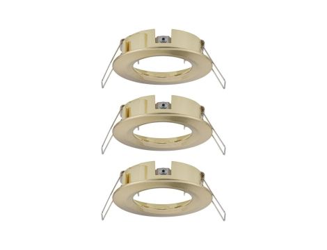 Zestaw opraw do wbudowania stała Choose max.3x10W ściemnialna 78mm IP44 230V szczotkowany mosiędz / aluminium