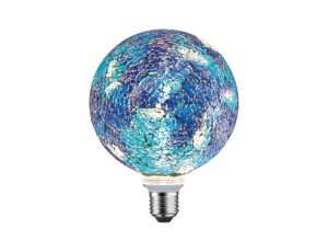 Źródło światła LED G125 Mosaic 5W 470lm Niebieski Ściemnialne E27 2700K 230V