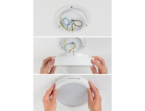 Plafoniera AVIAR LED DIM 13W 950lm okrągła 220mm 3000K IP44 230V chrom /  tworzywo sztuczne - 3