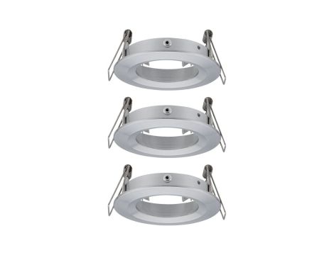 Zestaw opraw do wbudowania stała Choose max.3x10W ściemnialna 78mm IP44 230V toczone aluminium/ aluminium