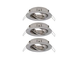 Zestaw opraw do wbudowania Choose max.3x10W wychylne ściemnialna 84mm IP23 230V szczotkowane żelazo / aluminium