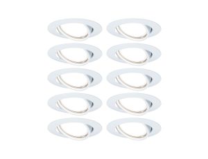 Oprawa wbudowana Base ruchoma max. 10x10W GU10 230V 51mm Biały/Metal