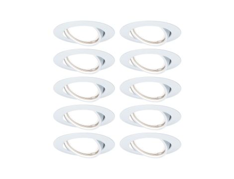 Oprawa wbudowana Base ruchoma max. 10x10W GU10 230V 51mm Biały/Metal