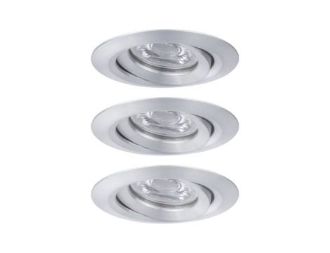 Oprawa do wbudowania NOVA COIN LED Mini wychylna zestaw 3x4W 310lm 65mm 2700K IP23 230V aluminium mat - 2