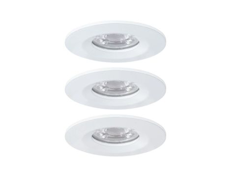 Oprawa do wbudowania NOVA COIN LED Mini stała zestaw 3x4W 310lm 65mm 2700K IP44 230V biały mat - 2