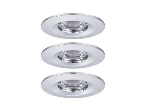 Oprawa do wbudowania NOVA COIN LED Mini stała zestaw 3x4W 310lm 65mm 2700K IP44 230V chrom mat - 2