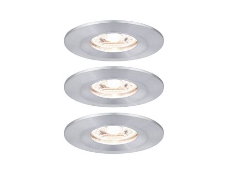 Oprawa do wbudowania NOVA COIN LED Mini stała zestaw 3x4W 310lm 65mm 2700K IP44 230V aluminium