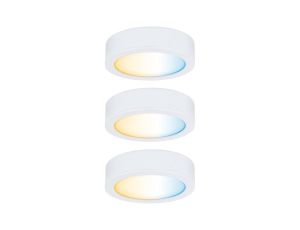 Zestaw startowy oprawy meblowe podszafkowe Clever Connect Disc 3x2,1W 24W DC 2700-6500K DIM 12V biały mat / tworzywo sztuczne