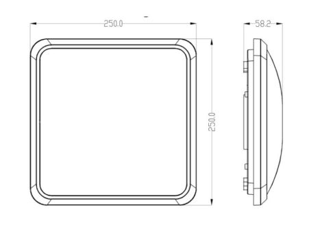 Plafoniera QUADLIGHT LED 18W kwadrat 250X250 1394lm IP20 4000K czujnik ruchu i zmierzchu 230V biały / tworzywo sztuczne - 3