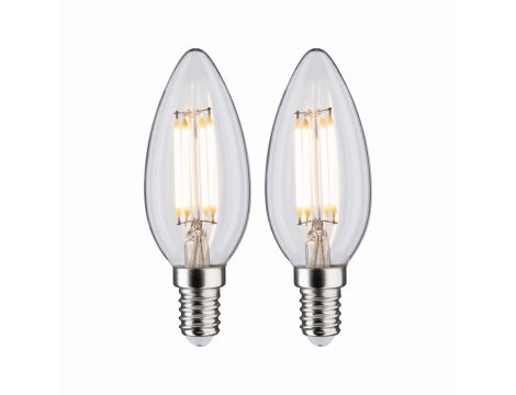 Źródło światła LED Świeczka 2x 470lm E14 2700K przeźroczysta