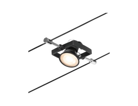 System linkowy spot Mac II max1x10W GU5,3 Czarny mat/Chrom 12V DC 60VA twszt/metal - 2