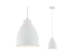 Lampa wisząca Neordic Hilla max.1x40W DIM E27 230V biały / metal
