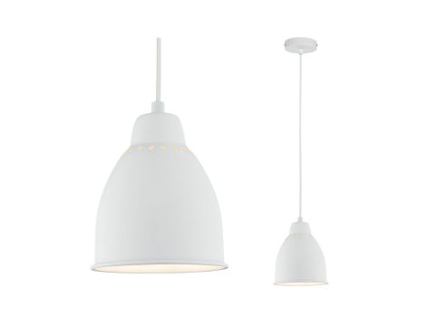Lampa wisząca Neordic Hilla max.1x40W DIM E27 230V biały / metal