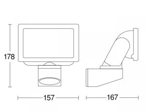 Naświetlacz bez czujnika Steinel LS 150 LED 13,7W 4000K 1375lm IP44 IK03 230V czarny / aluminium - image 2