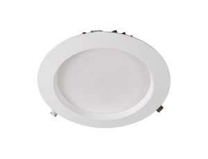 Oprawa wpuszczana Downlight LED 38W 4949lm 4000K IP44 fi 275mm 230V aluminium / biały