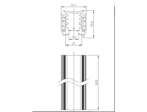 Końcówka zasilająca do systemu ProRail3 LEWE 230V srebrny / metal / tworzywo sztuczne - 3