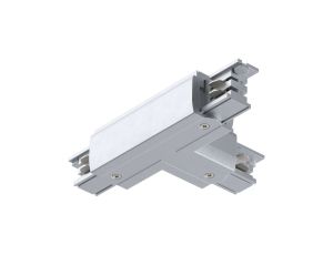 Łącznik do systemu ProRail3 T prawy 230V srebrny / metal / tworzywo sztuczne