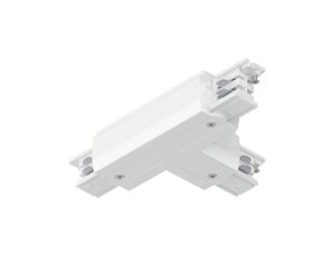 Łącznik do systemu ProRail3 T prawy 230V biały / metal / tworzywo sztuczne